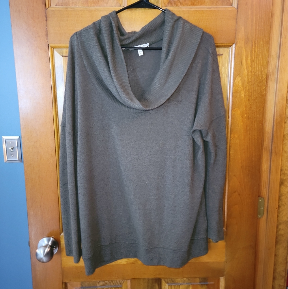 Express Hunter Green Turtle Neck Sweater - image 1